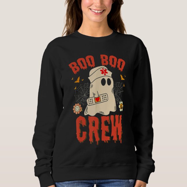Camiseta Boo Boo Crew Nurse Ghost Funny Halloween Costume (Frente)