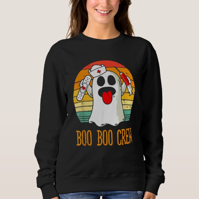 Camiseta Boo Boo Crew Nurse Ghost  Halloween Costume 1 (Frente)