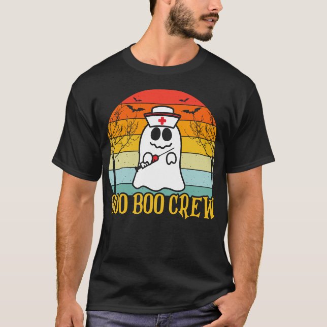 Camiseta Boo Boo Crew Nurse Halloween (Frente)