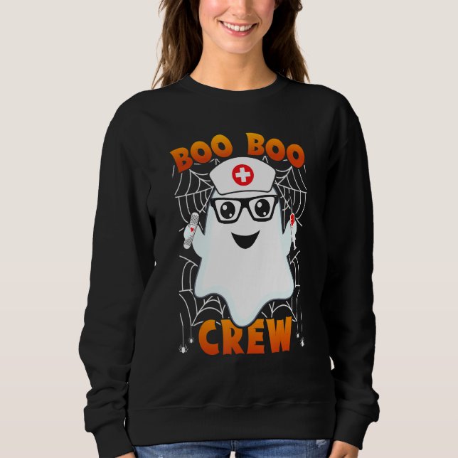 Camiseta Boo Boo Crew Nursing Halloween (Frente)