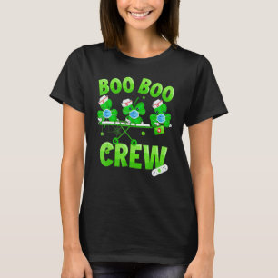 Camiseta Boo Boo Crew Nurss Rua Patrick S Day Shamrock