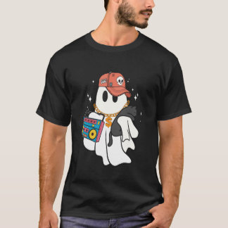 Camiseta Boo Boo-jee Fantasma Engraçado Gato Preto Temporad