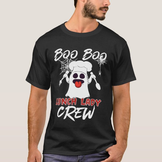Camiseta Boo Boo Lunch Lady Crew Boo Chef Halloween (Frente)