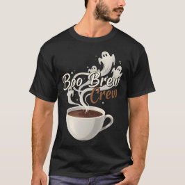 Camiseta Boo Brew Crew Halloween Ghost Coffee T Shirt para