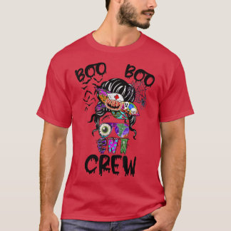 Camiseta Boo bu, equipe de bolinhas bagas mulheres enfermei