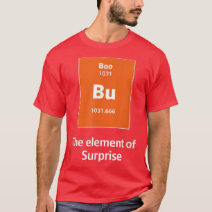 Camiseta Boo Bu O Elemento Do Halloween C Da Ciência Surpre