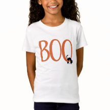 Boo com Design de Halloween de Gato Preto