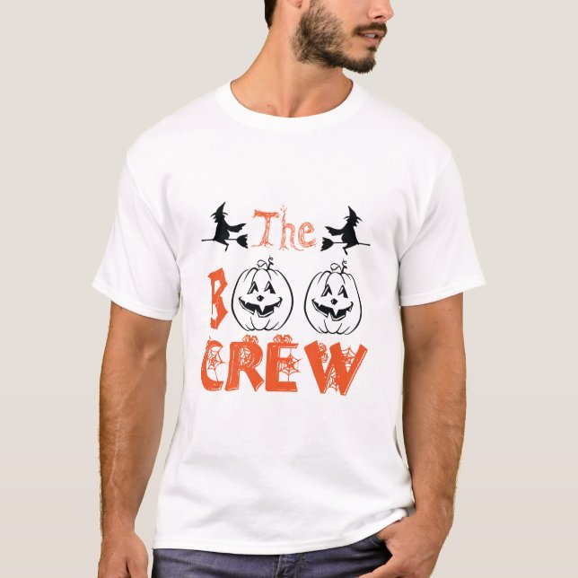 Camiseta Boo Crew Bruxas Bombeiros Correspondendo (Frente)
