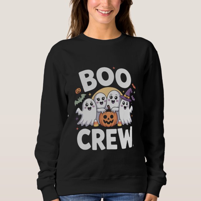 Camiseta Boo Crew Cute Spooky Halloween (Frente)