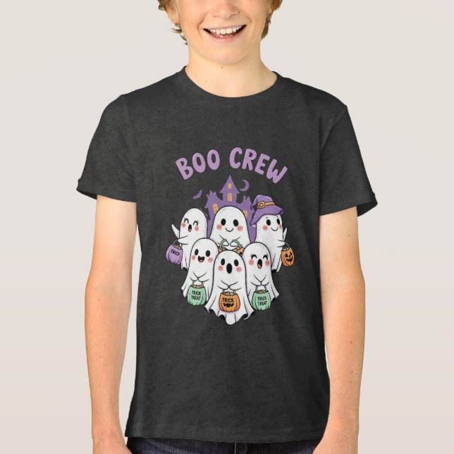 Camiseta Boo Crew Fantasma Halloween (Frente)
