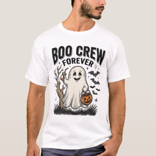 Camiseta Boo Crew Forever Vintage Ghost Halloween 