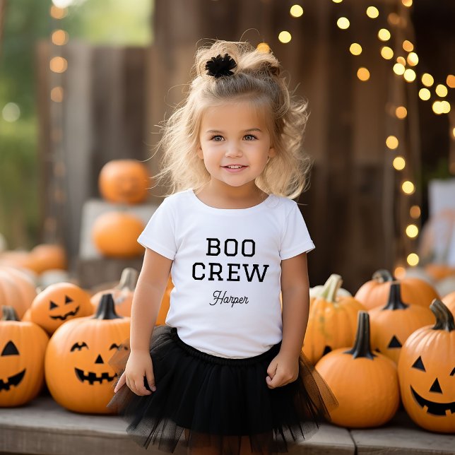 Camiseta Boo Crew Monograma Halloween (Criador carregado)