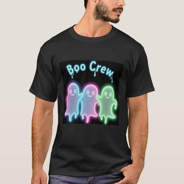 Camiseta Boo Crew Neon Ghosts (Frente)
