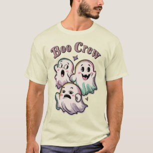 Camiseta Boo Crew – Trio Fofo de Fantasmas de Halloween