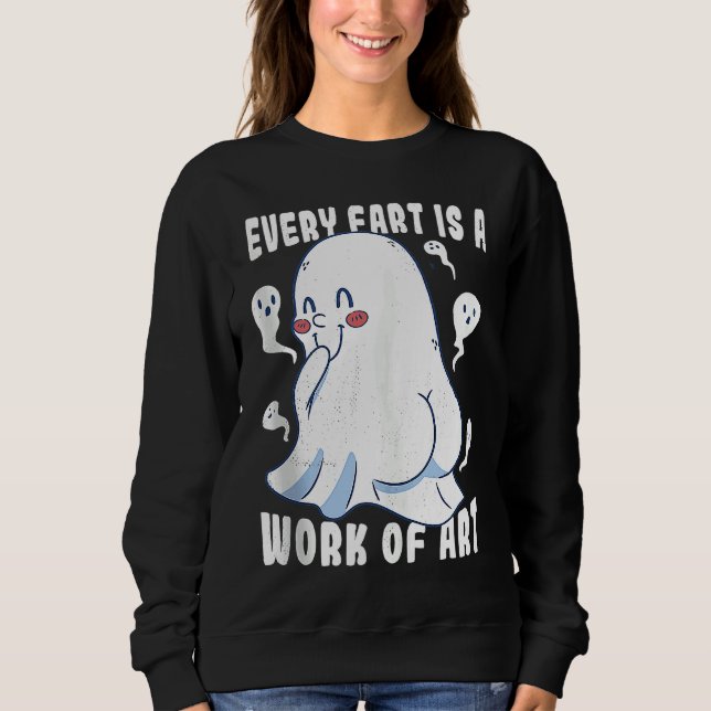 Camiseta Boo Cute ghost Every fart is a work of art Tank To (Frente)