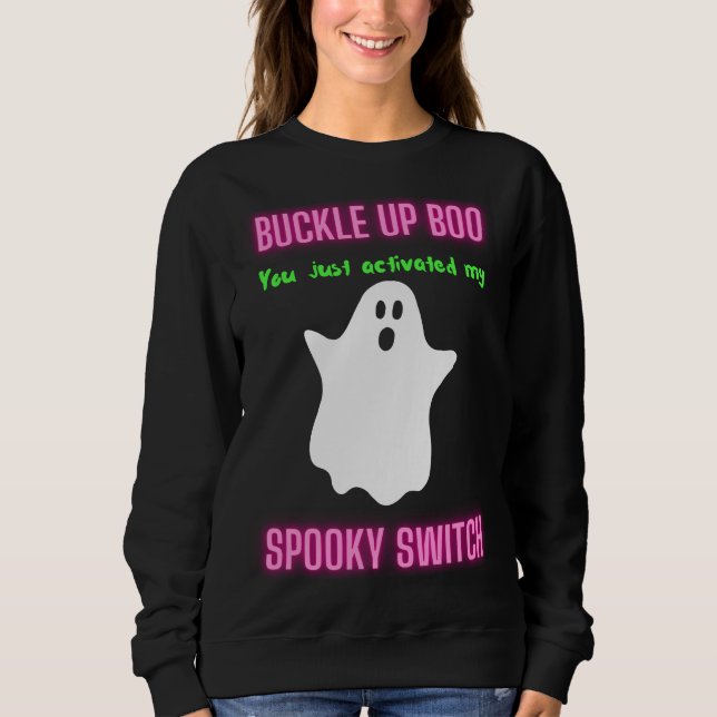 Camiseta Boo de Encerramento Você Acendeu Meu Switch Spooky (Frente)