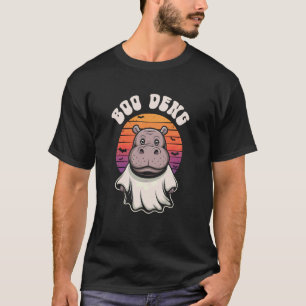 Camiseta Boo DENG divertido Bebê Hipopótamo Pigmeu Fantasma