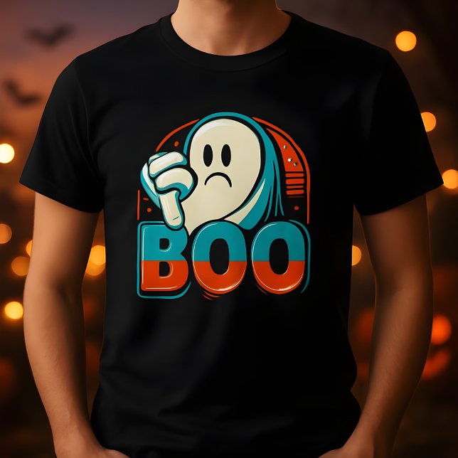 Camiseta Boo desaprovando o Design do Fantasma Grumpy Hallo (Criador carregado)