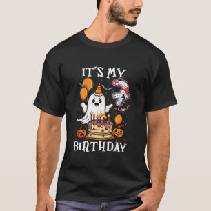 Camiseta Boo É o meu 7 Aniversário de Halloween Fantasma 7