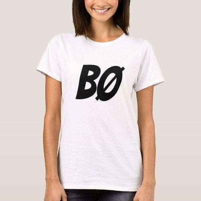 Camiseta BOO, em norueguês, BØ (Frente)