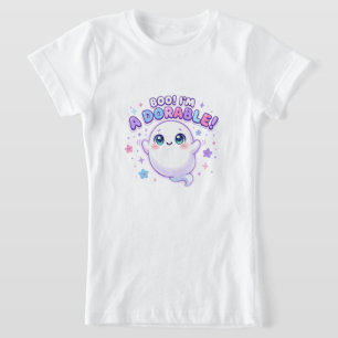 Camiseta Boo Eu Sou Adorável Fantasma Fofo