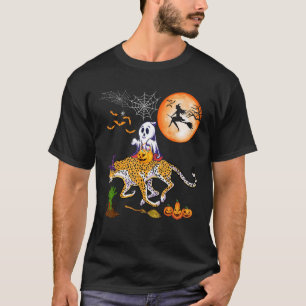 Camiseta Boo Fantasma Andando Cheetah Horror Candy Bag Emba