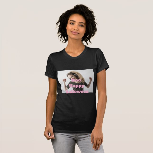 Camiseta Boo Feliz Dia das Bruxas (Frente Completa)