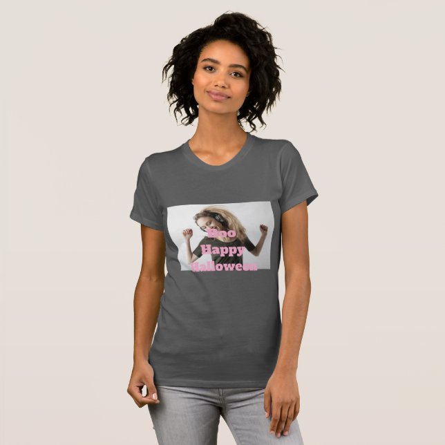Camiseta Boo Feliz Dia das Bruxas (Frente Completa)