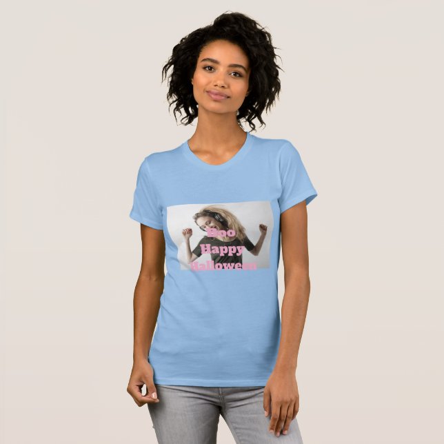 Camiseta Boo Feliz Dia das Bruxas (Frente Completa)
