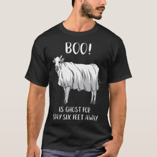 Camiseta Boo Fica A Seis Pés De Distância Social No Hallowe