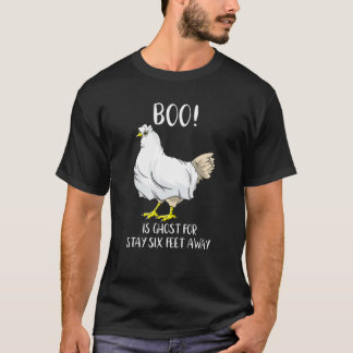 Camiseta Boo Fique a Seis Pés de Distância Distanciamento S