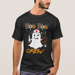 Camiseta Boo Funny Crew Halloween Médico Enfermeira Ghos