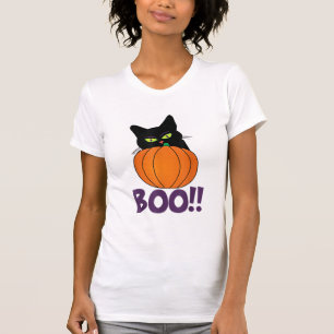 Camiseta Boo Funny Jolly Cat Pumpkin Peeking Pumpkin parte 