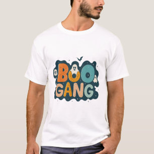 Camiseta Boo Gang Cute Ghost Design de Halloween Engraçado