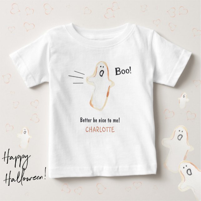 Camiseta Boo! Ghost Halloween bonito (BOO! Ghost Cute Handdrawn Halloween Baby T-Shirt ©Susanne Sachers - Sunny Mind Design)