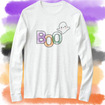 Boo Ghost Long Sleeve Fall Halloween