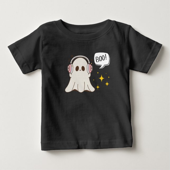 Camiseta Boo Ghost Musical Halloween (Frente)