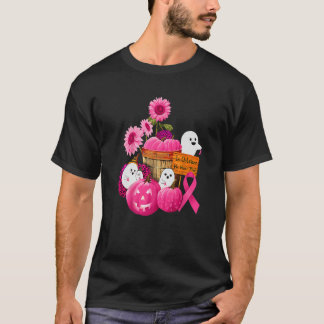 Camiseta Boo Ghost Pumpkin outubro Vestir Cancer rosa da ma