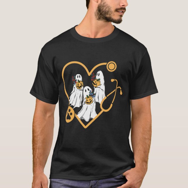 Camiseta Boo Ghost Spooky Veterinary Vet Technician (Frente)