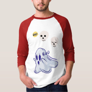 Camiseta Boo Ghost UK 31 Spooky USA Skull Outubro Halloween