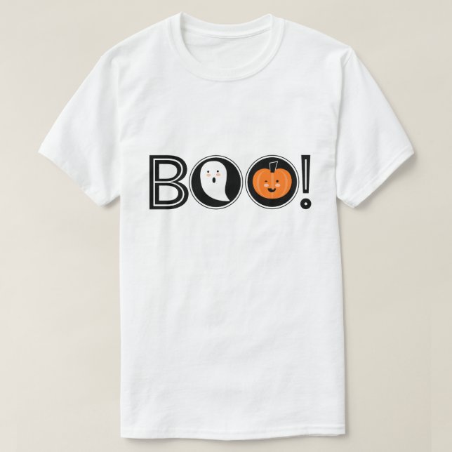 Camiseta Boo! Halloween (Frente do Design)