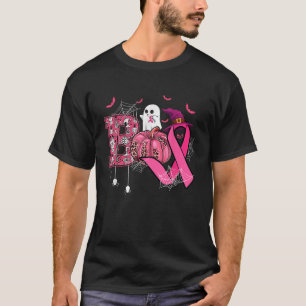 Camiseta Boo Halloween Bompkin Pink Ribbon Witast Can