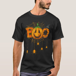 Camiseta Boo Halloween Boo Spiders Boo Pumpkin & Boo Witch