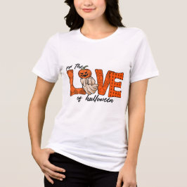 Camiseta Boo Halloween com tema de amor