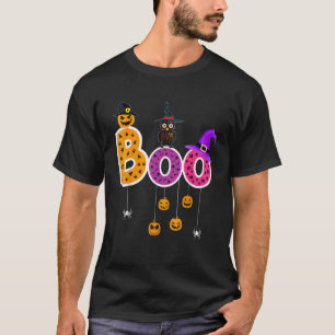 Camiseta Boo Halloween Costume Spiders Fantasmas Pumkin & W