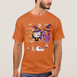 Camiseta Boo Halloween Costume Spiders Ghosts Pumkin & Witc