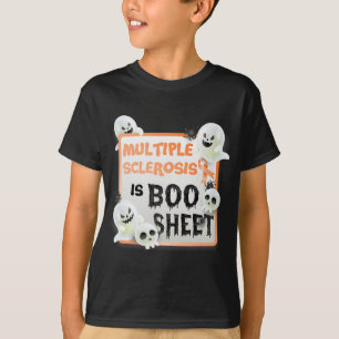 Camiseta Boo Halloween Fantasma Múltipla Esclerose É Boo S