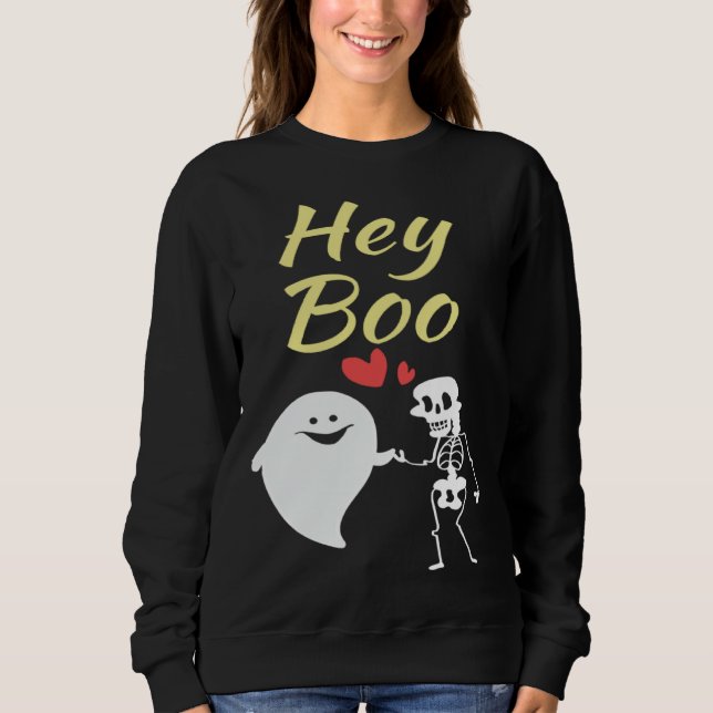 Camiseta Boo Halloween Skeleton Kids Youth Boys Girls  Cute (Frente)