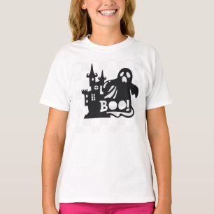 Camiseta Boo Haunted House e Ghost