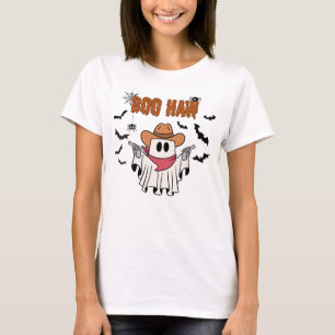 Camiseta Boo Haw - Cute Ghost Cowboy Halloween Ocidental